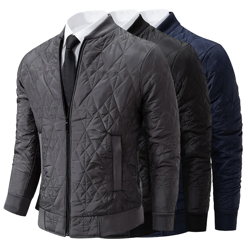 WW | Bomberjacke Gepolstert Und Warm Diamantsteppung Gerippter Kragen
