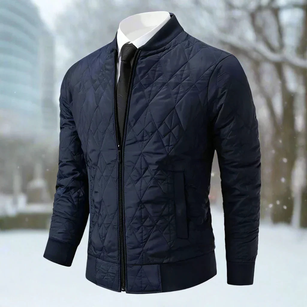 WW | Bomberjacke Gepolstert Und Warm Diamantsteppung Gerippter Kragen