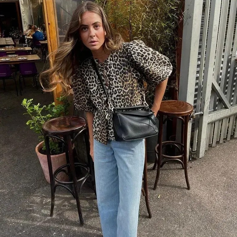 WW | Women's Leopard Print Bow Top