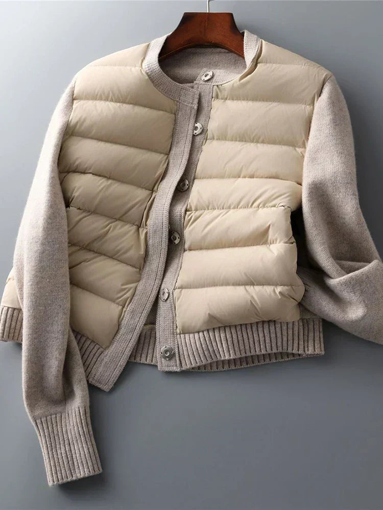 WW | Damen Pufferjacke - Grau - Warmer Wintermantel