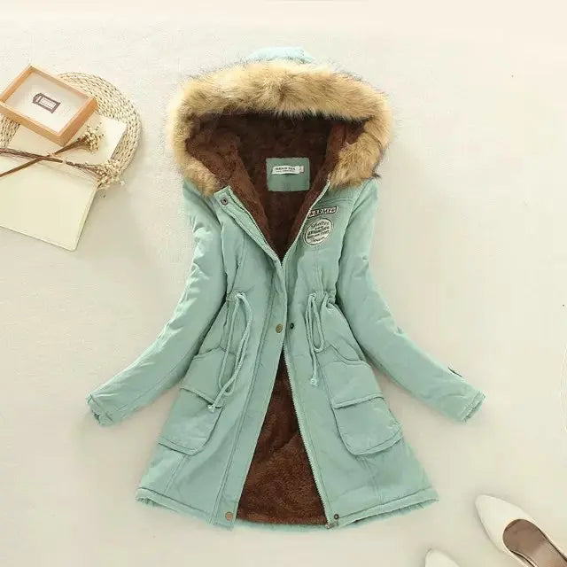 WW | Warm gefütterte Winterjacke mit Kapuze für Frauen