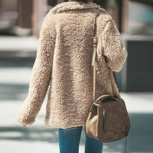 WW | Fleece Mantel Beige Bequem und Modisch
