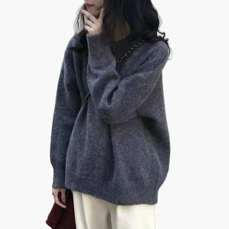 WW | Oversized Knitted Sweater Retro-Look Leisure Autumn Winter