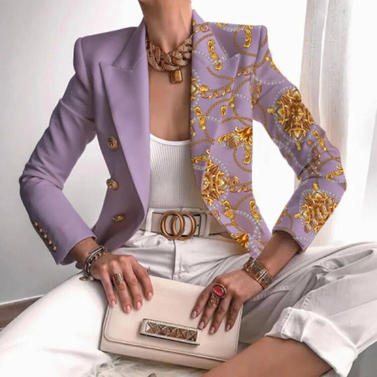 WW | Taillierter bedruckter Blazer