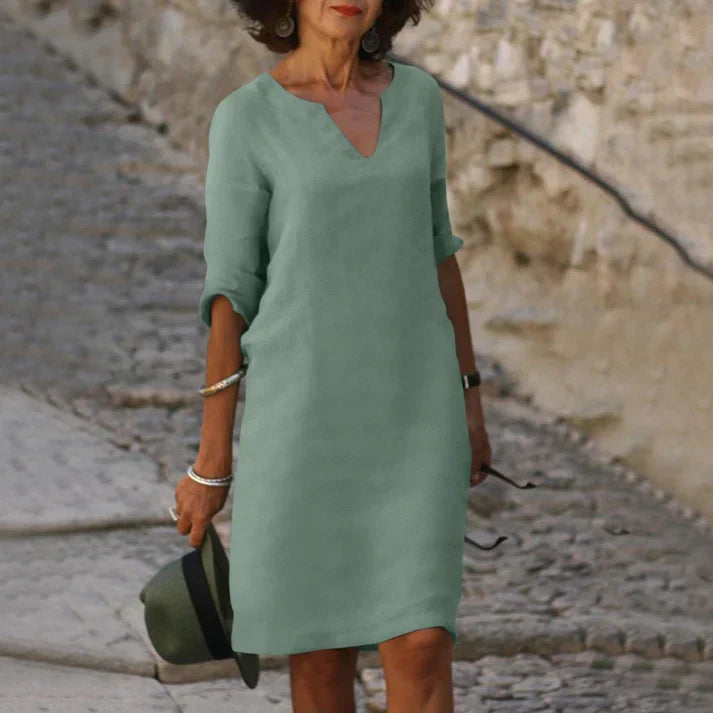 WW | Elegantes Sommerkleid mit V-Ausschnitt