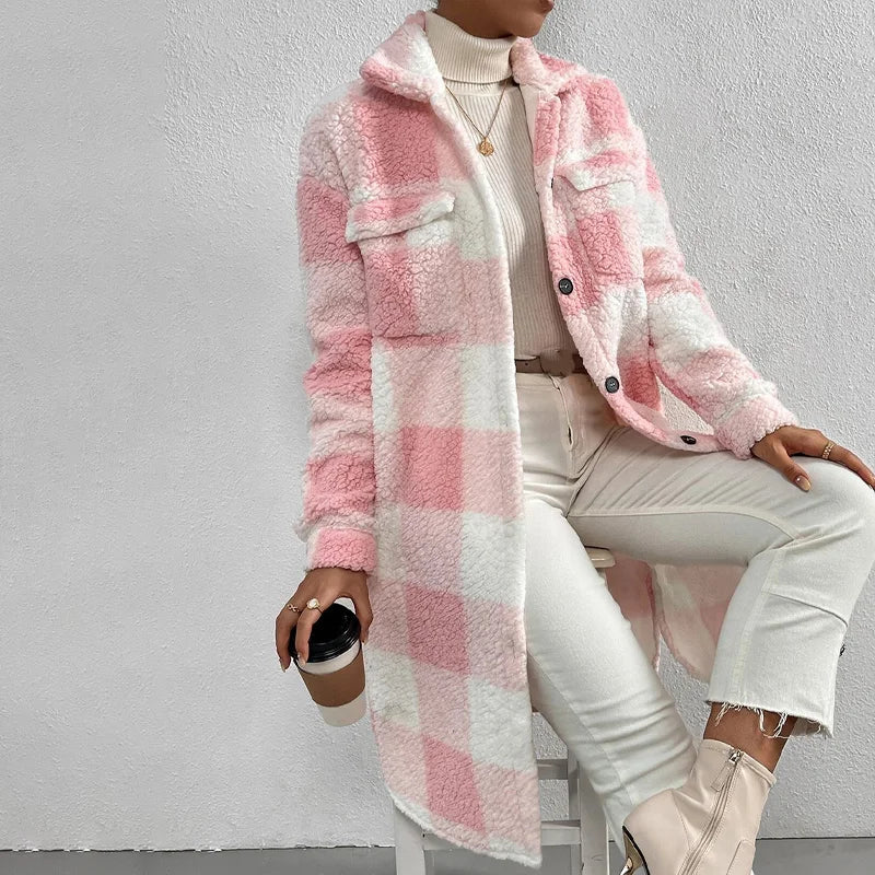 WW | Checked Women's Jacket with Fleece Lining