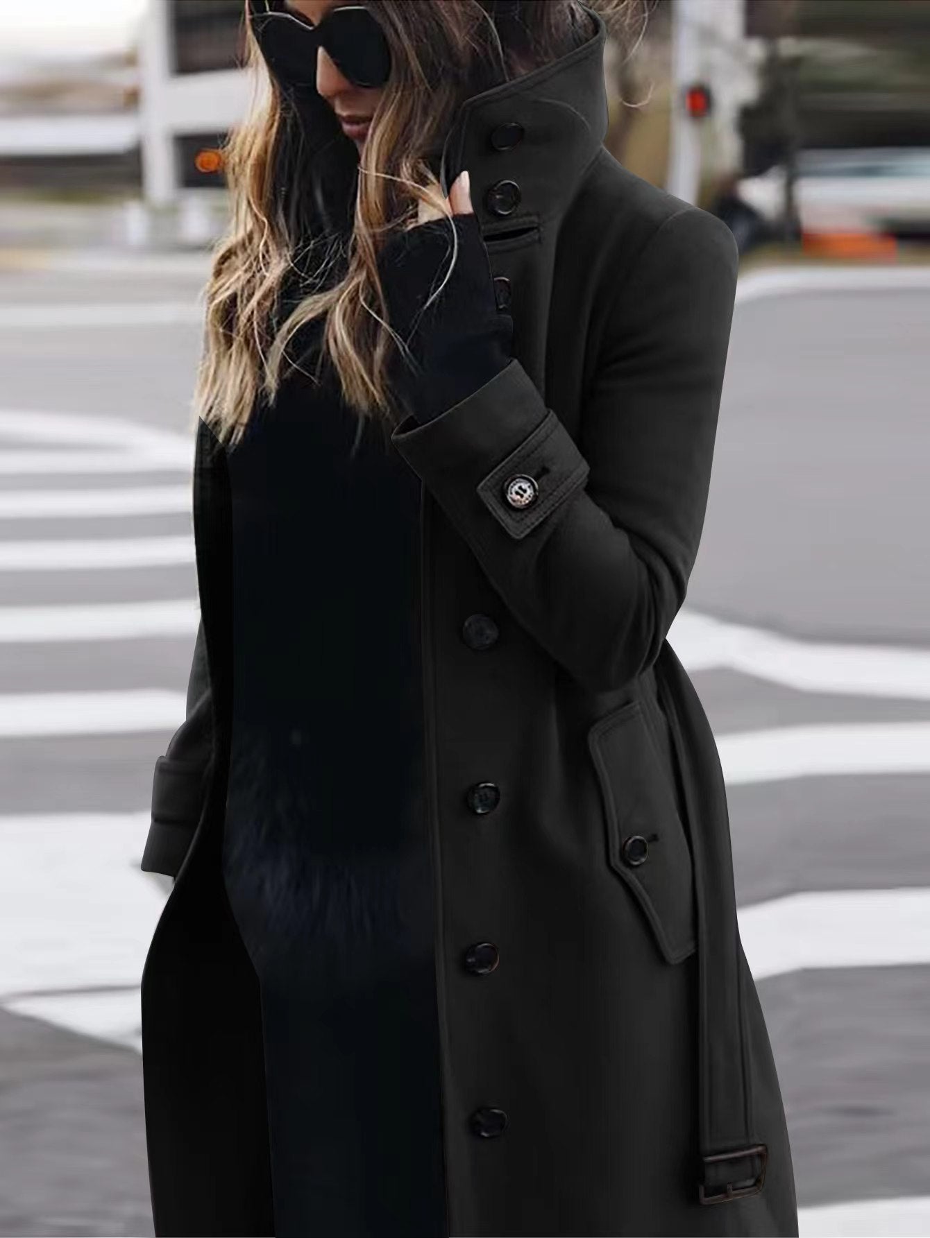WW | Women's Single-Breasted Long Coat