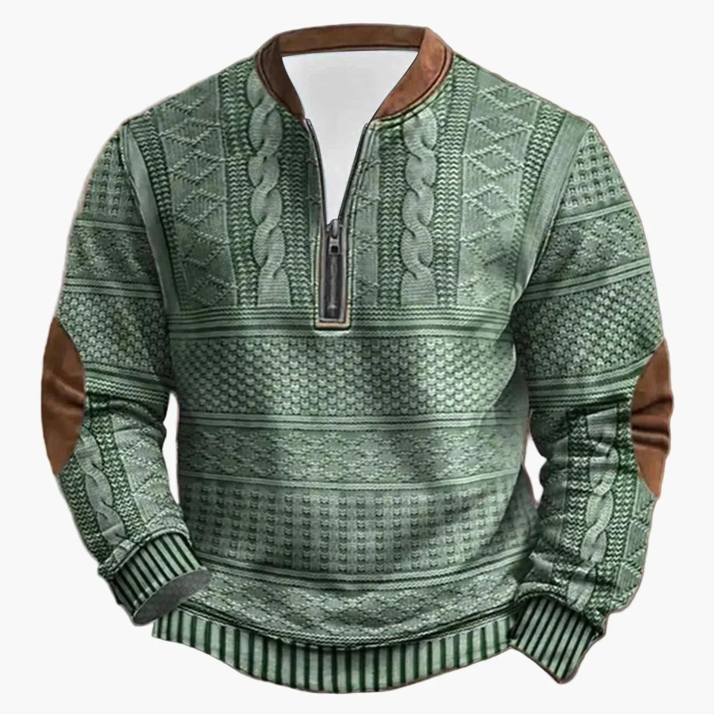 WW | Outdoor Casual Pullover mit Stehkragen und Zipper - Modischer Freizeit-Sweater für Alltag und Freizeit