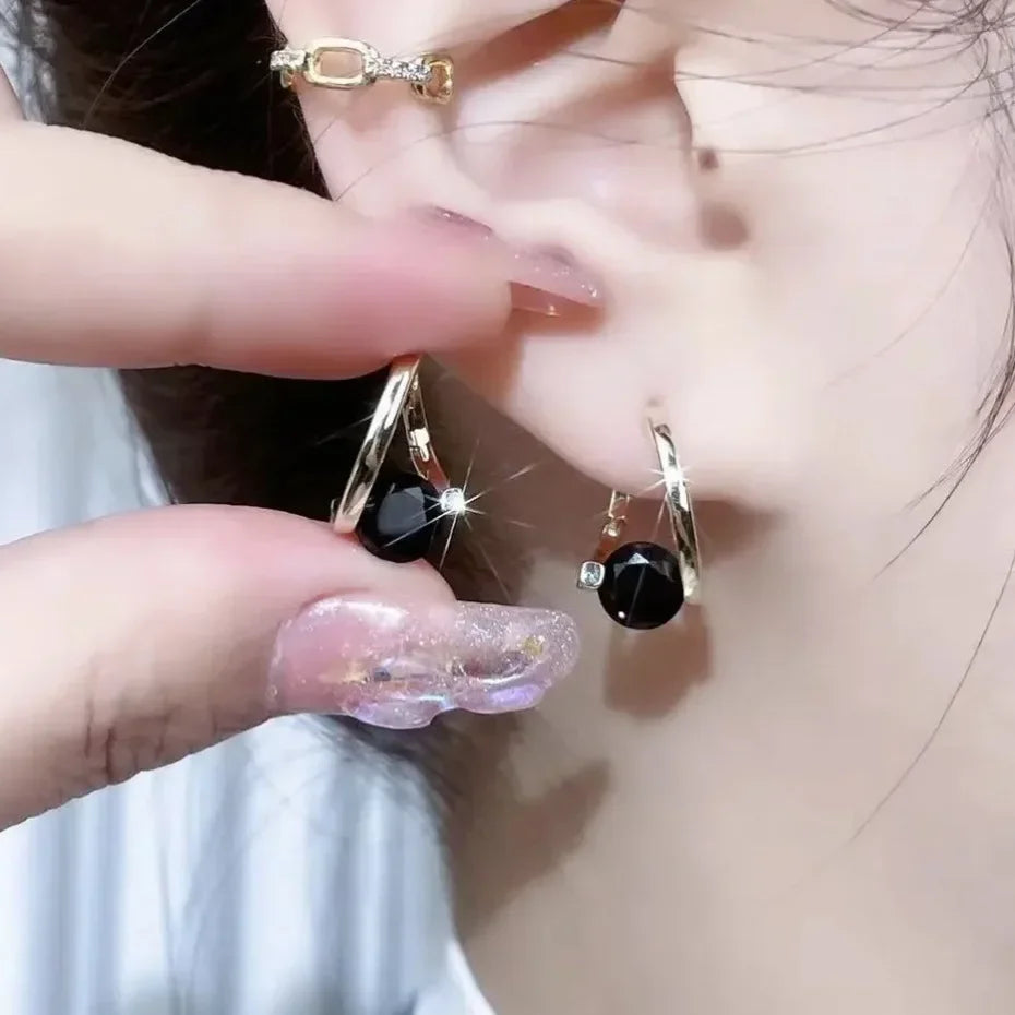 WW | Sterling Silver Geometric Zircon Earrings