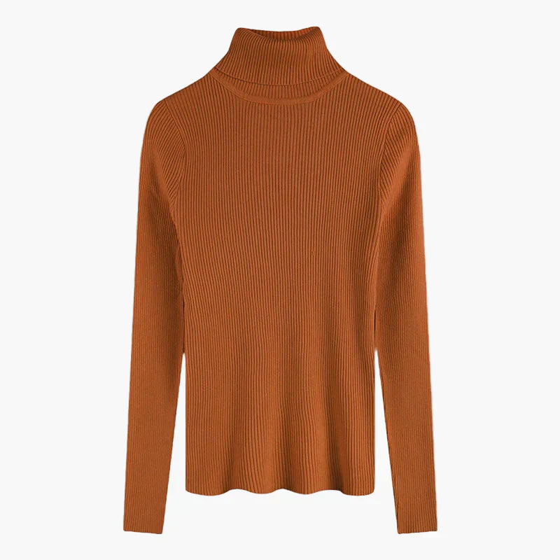 WW | Turtleneck Ribbed Basic Long Sleeve - Versatile Fall & Winter Look
