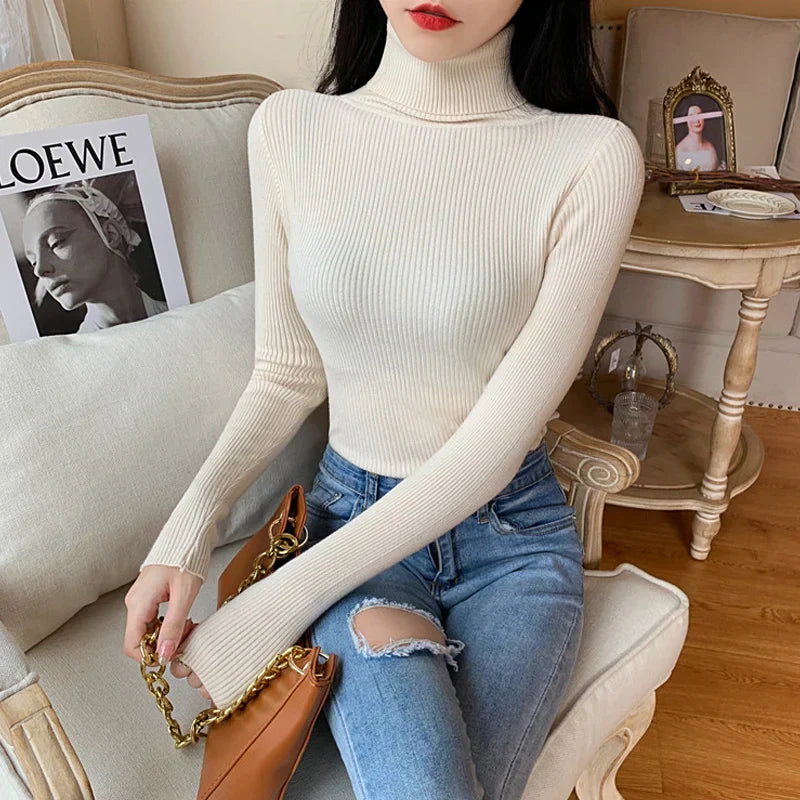 WW - Damen-Ripp-Turtleneck für elegante Raffinesse
