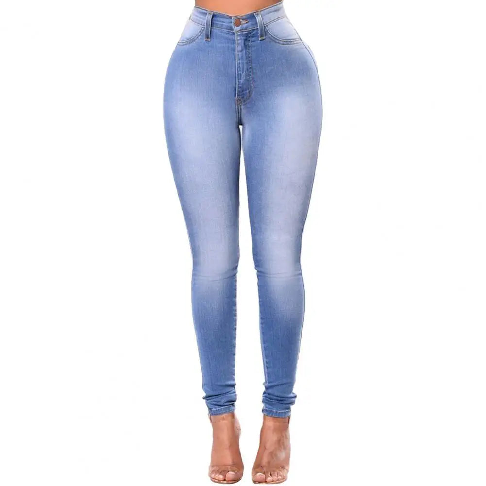 WW | Trendy high-waisted jeans with elastic waistband