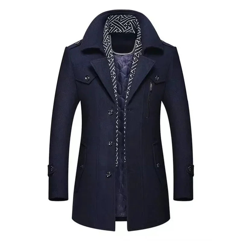 WW | Business Mantel Eleganter Winter Langjacke Klassisch Modern Freizeit