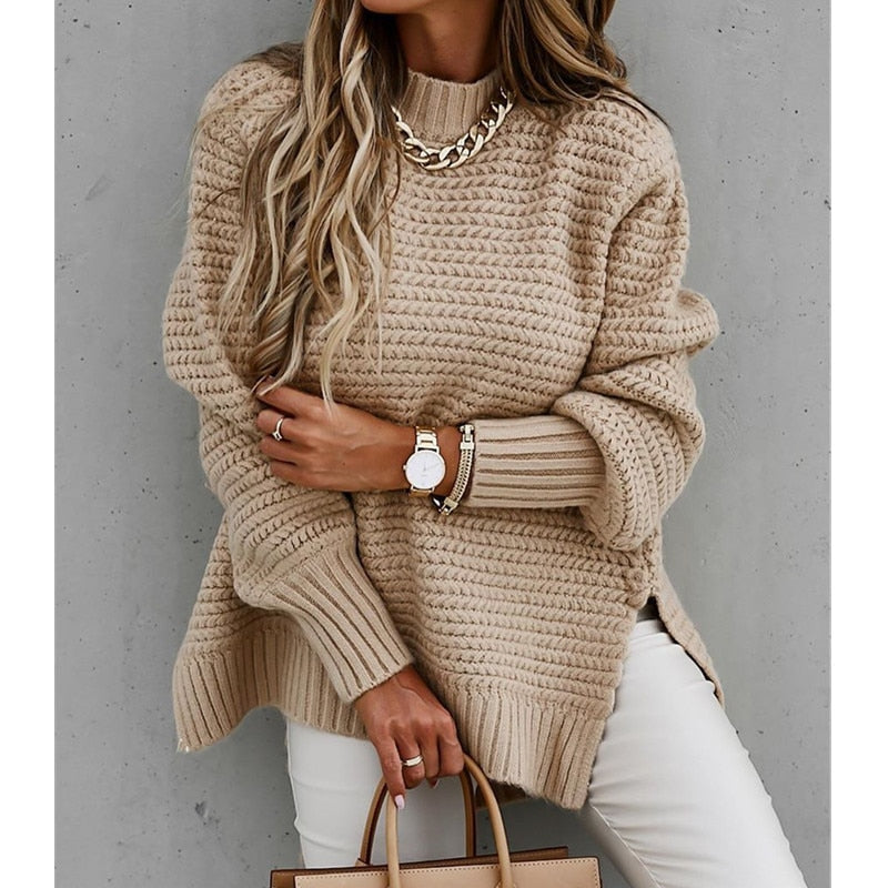 WW | Strickpullover - Oversized Passform - Rundhalsausschnitt - Lange Ärmel - Weich und Bequem