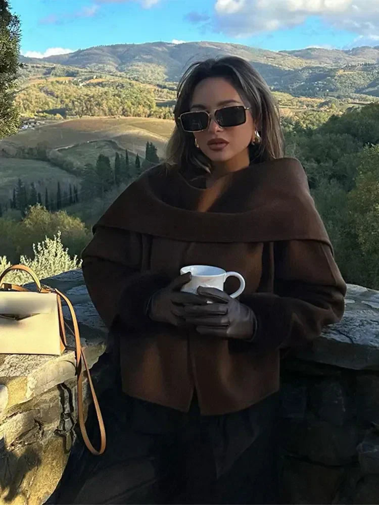 WW | Eleganter und warmer Wollumhang für Frauen im Winter
