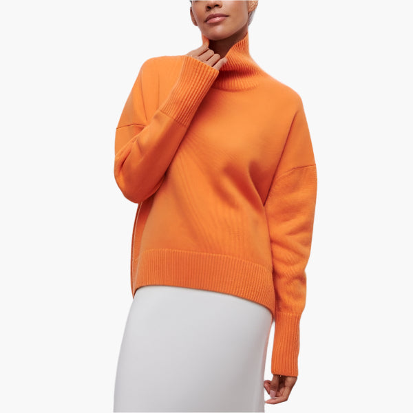 WW | Pullover mit Rollkragen und voluminösen Ärmeln - Eleganter Style für Alltag und Büro