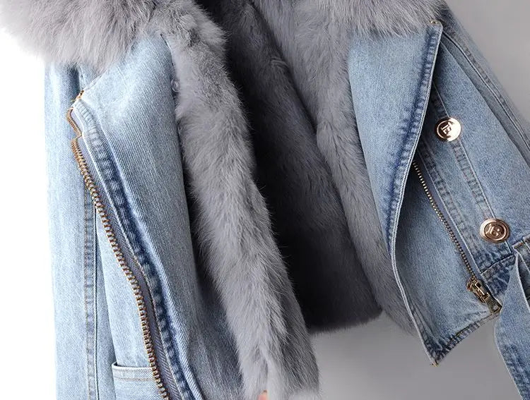 WW | Jeansjacke mit Warmem Kunstfell