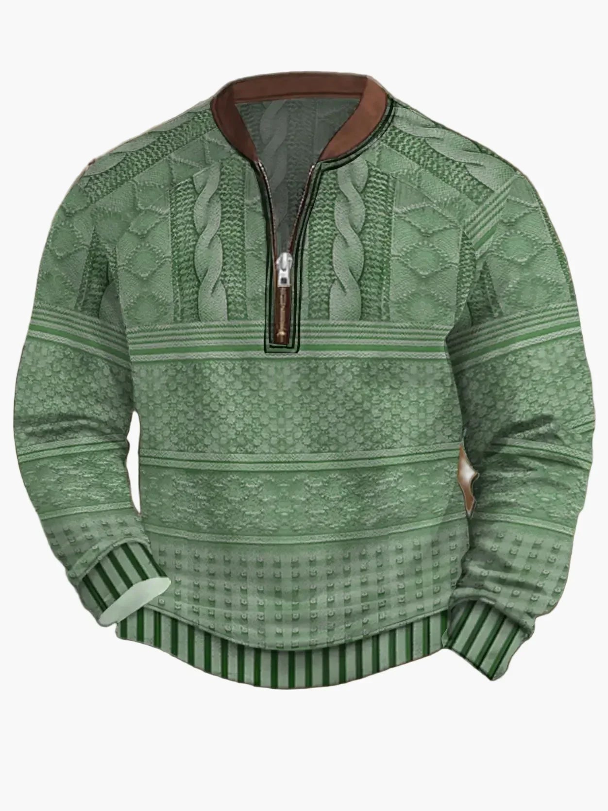 WW | Strickpullover mit Reißverschluss - Moderner Freizeit-Look für Herbst und Frühling