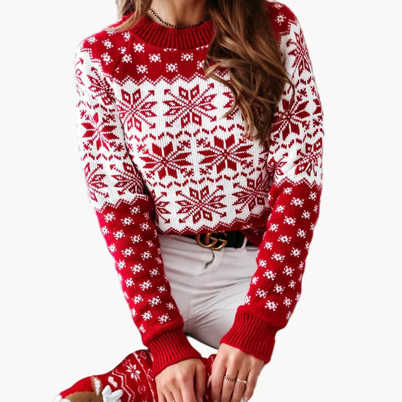 WW | Winter Pullover Scandinavian Pattern - Fashionable Christmas and Casual Knit Sweater