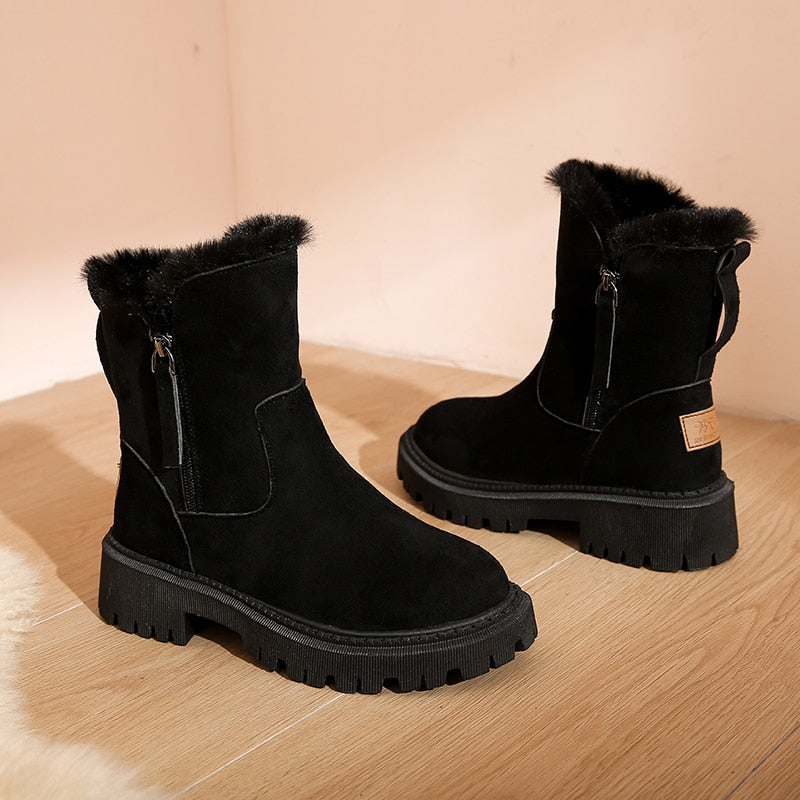 WW | Winter Boots With Zip And Wool For Women - Perfect For Winter Adventures