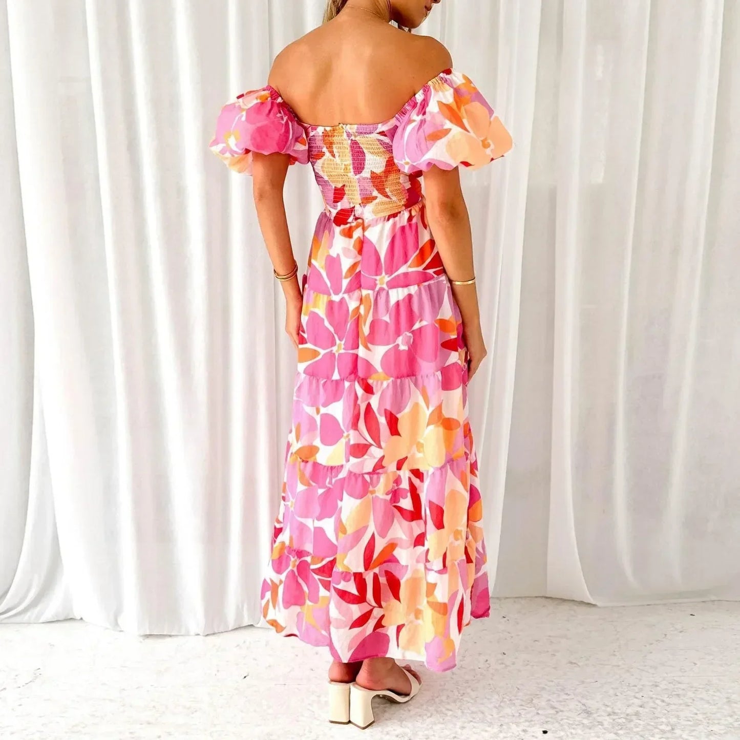 Mira | Floral, Formal V-Neck Maxi Dress