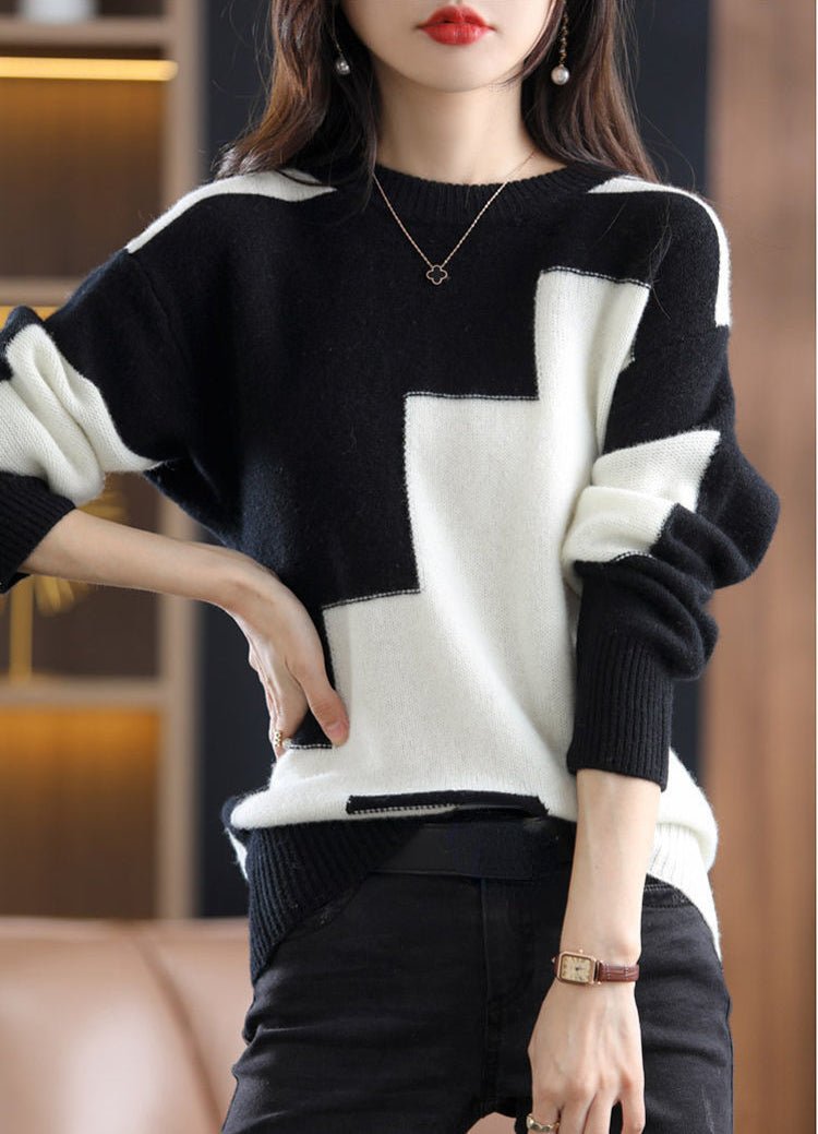 WW - Knitted casual sweater - Women's cozy knit sweater