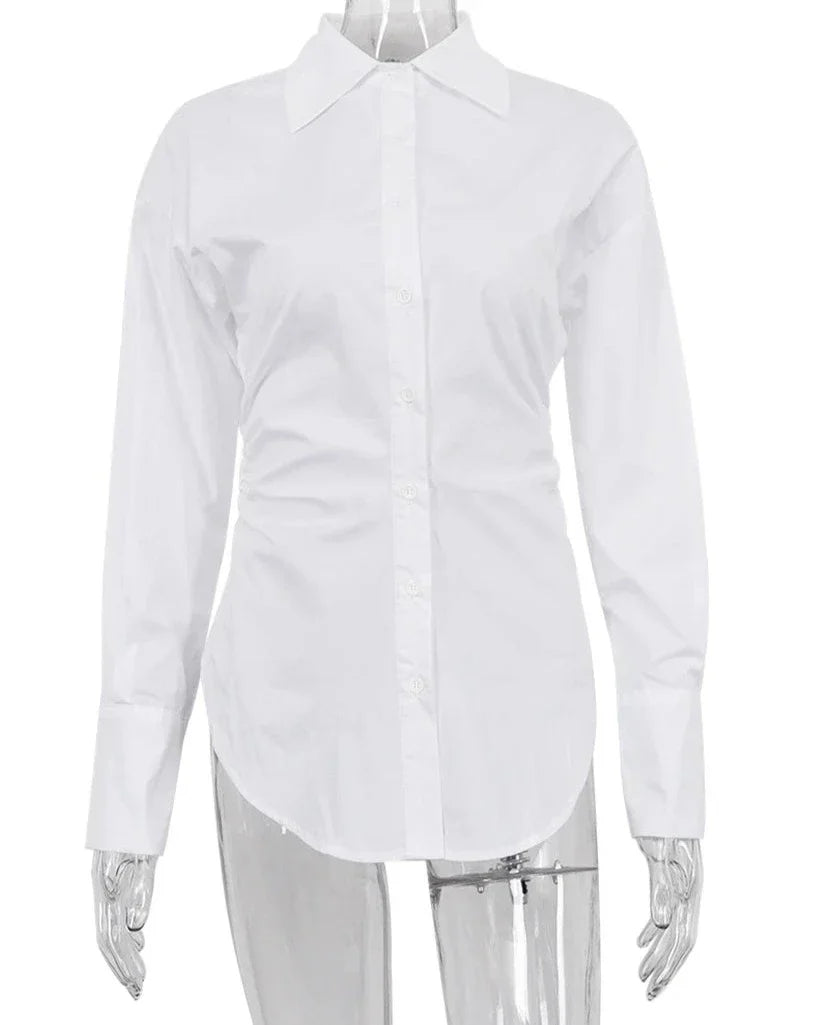 WW | taillierte Bluse mit langen Ärmeln