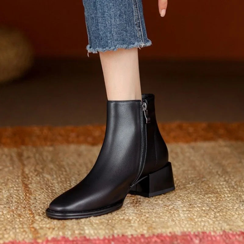 WW | Chunky Heel Ankle Boots