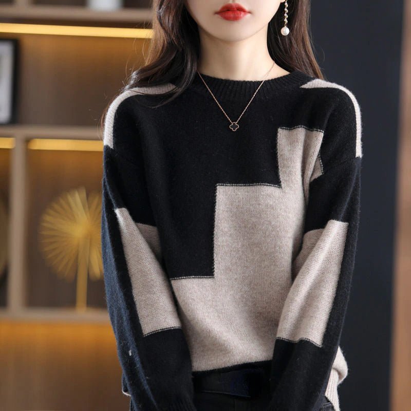 WW - Knitted casual sweater - Women's cozy knit sweater