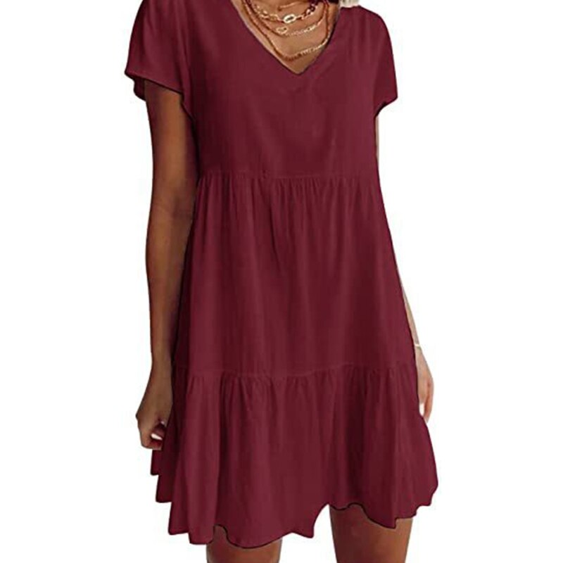 W&W Short Sleeve Woven Dress