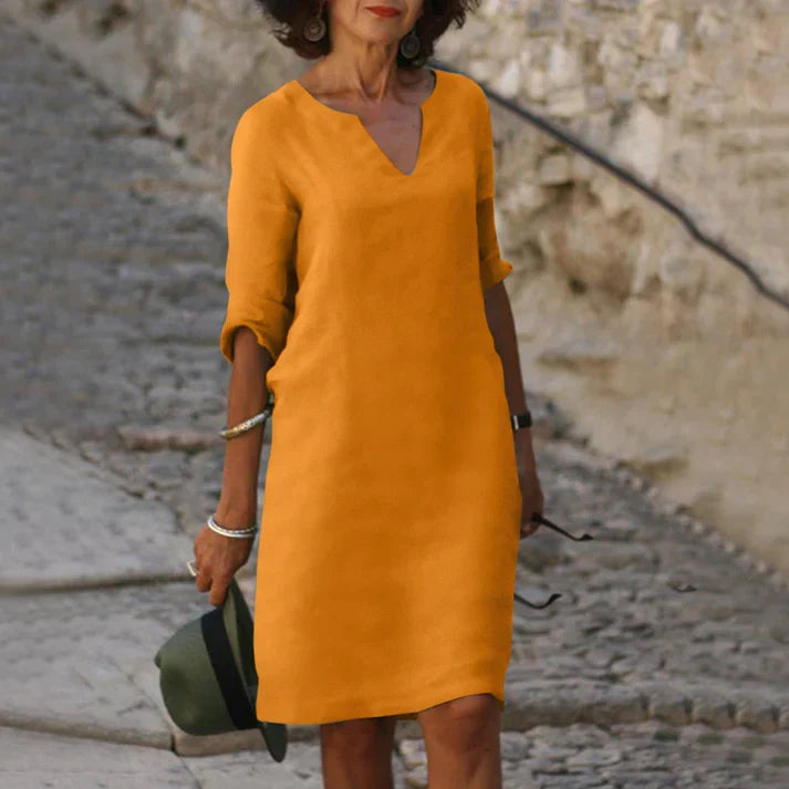 WW | Elegantes Sommerkleid mit V-Ausschnitt