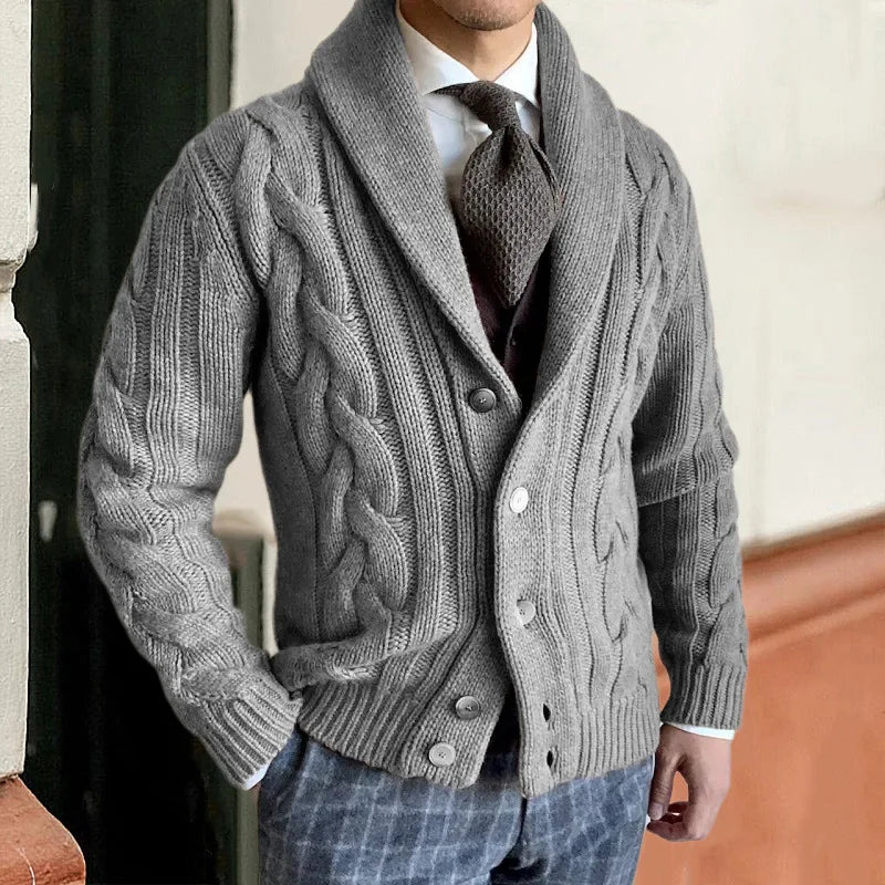 WW | trendy warm knitted cardigan for men