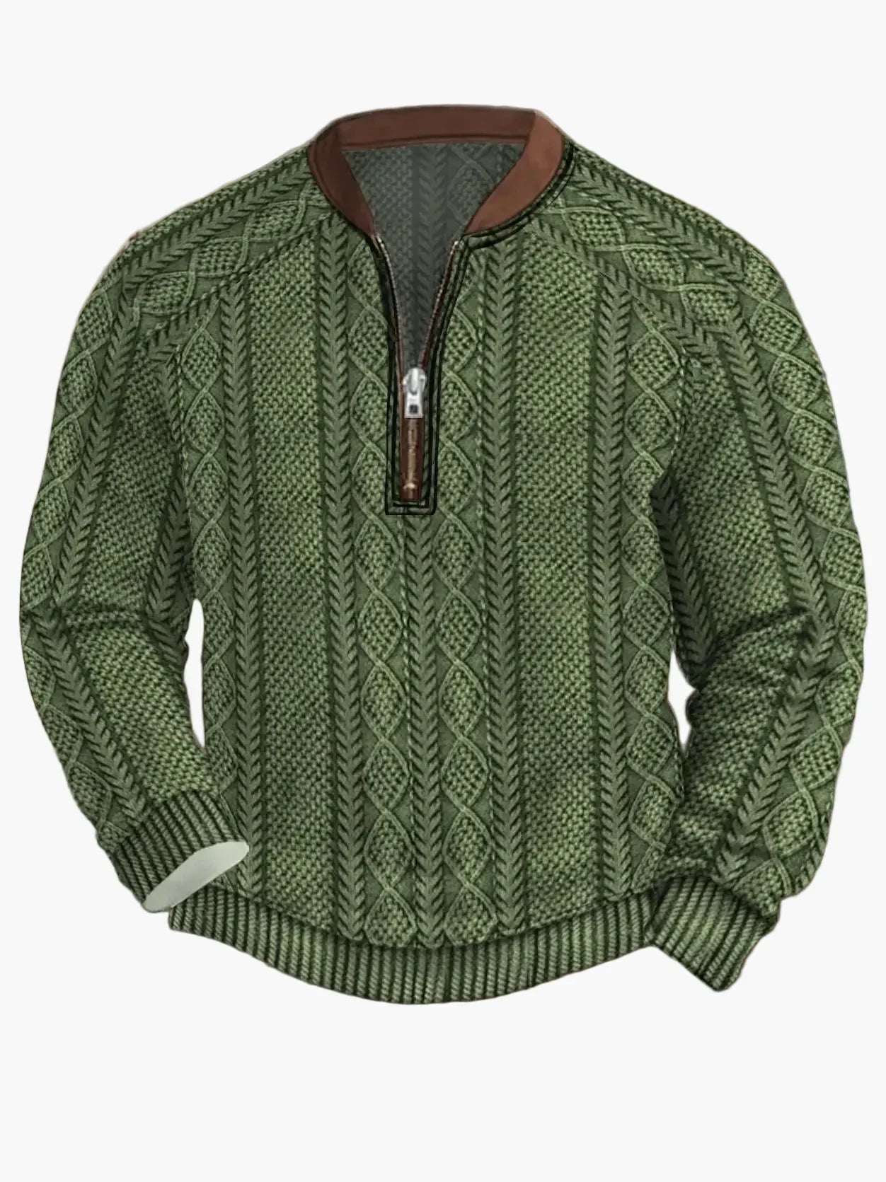 WW | Strickpullover mit Reißverschluss - Moderner Freizeit-Look für Herbst und Frühling