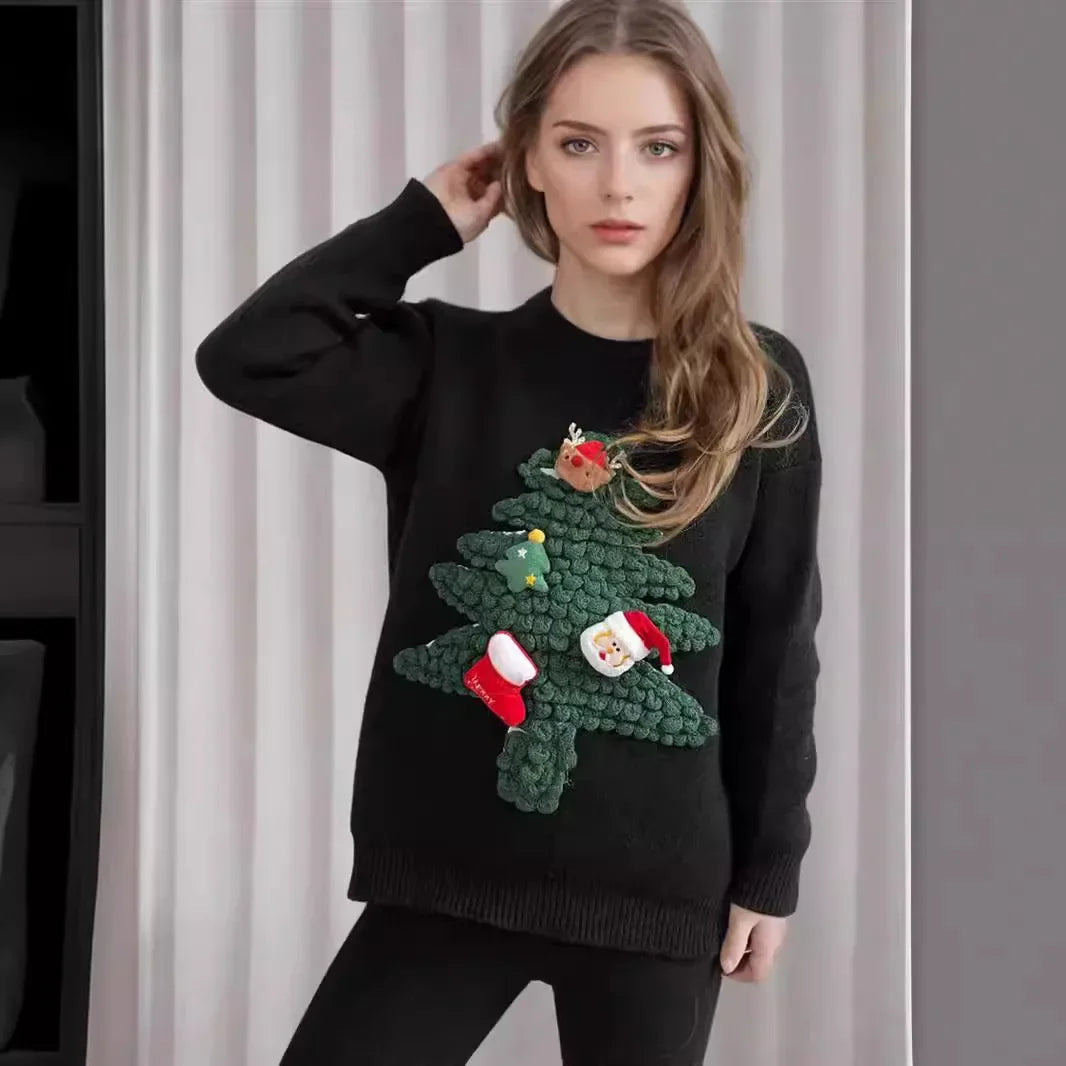 WW -  Hässlicher Weihnachtspulli - Hyggelig trøje med 3D-detaljer og juletema