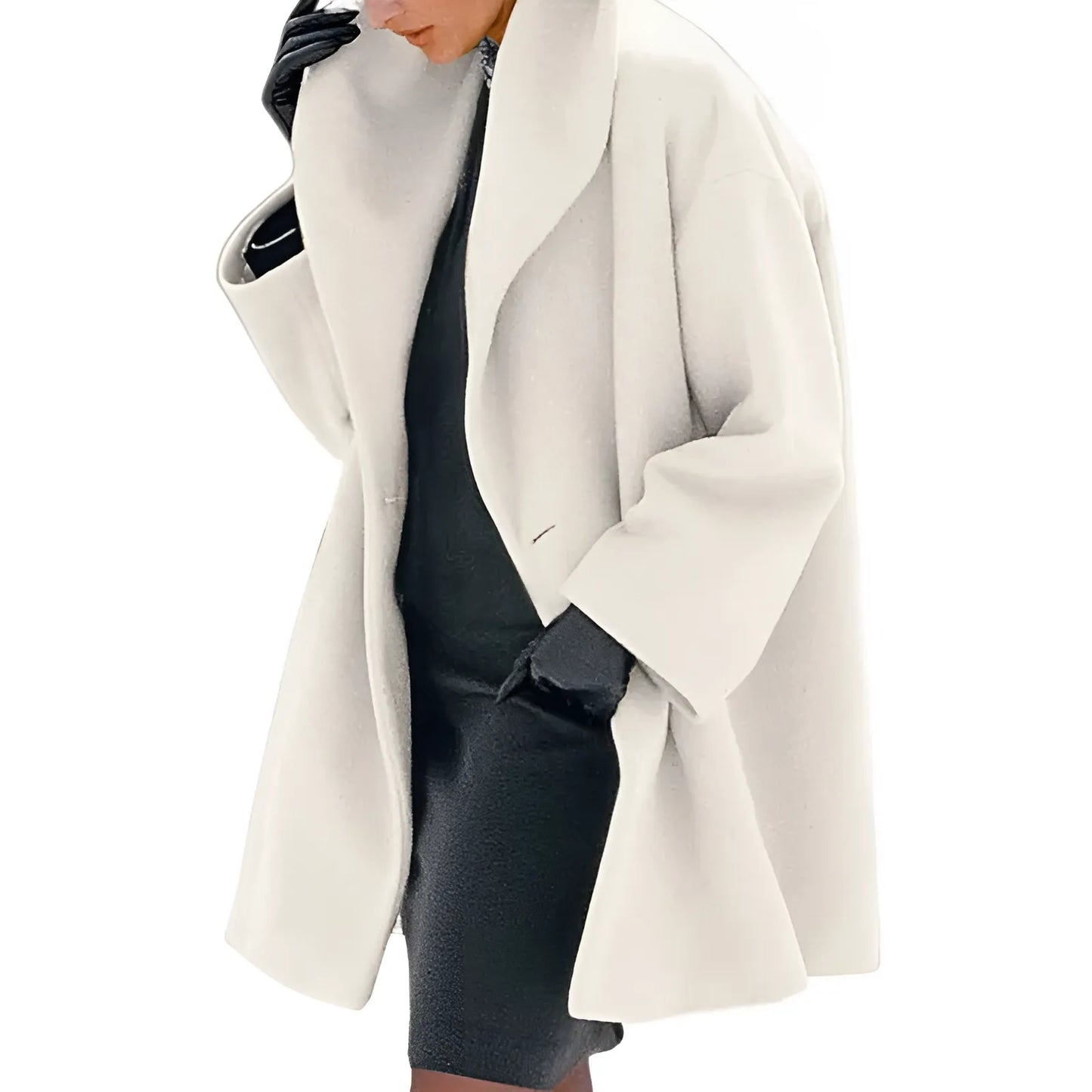 WW | Damen Oversized Trenchcoat - Mit Drapiertem Kragen