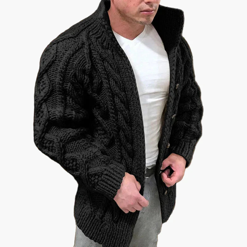 WW | Strickjacke mit Zopfmuster - Stilvolle Grobstrickjacke für Freizeit und Alltag