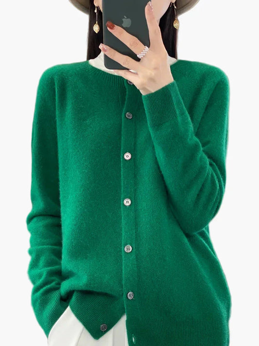 WW | Klassische Strickjacke Cardigan - Eleganter Alltags-Style für Büro & Freizeit