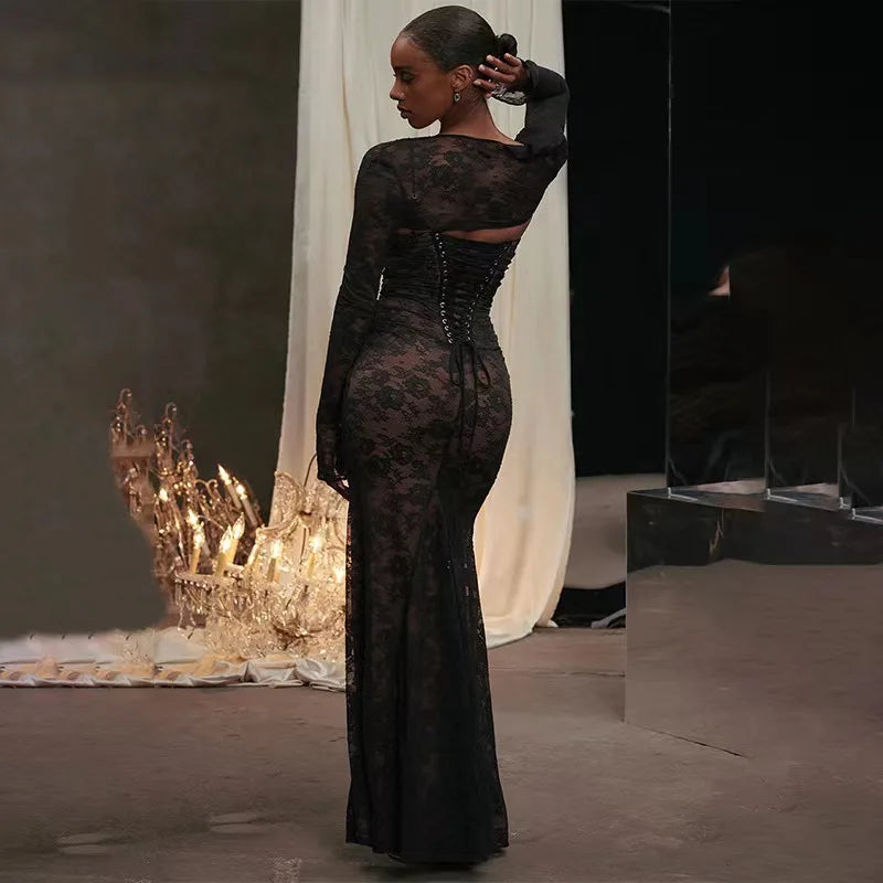 WW | Lange Spitzen Maxi Festkleid Im Set Klodina