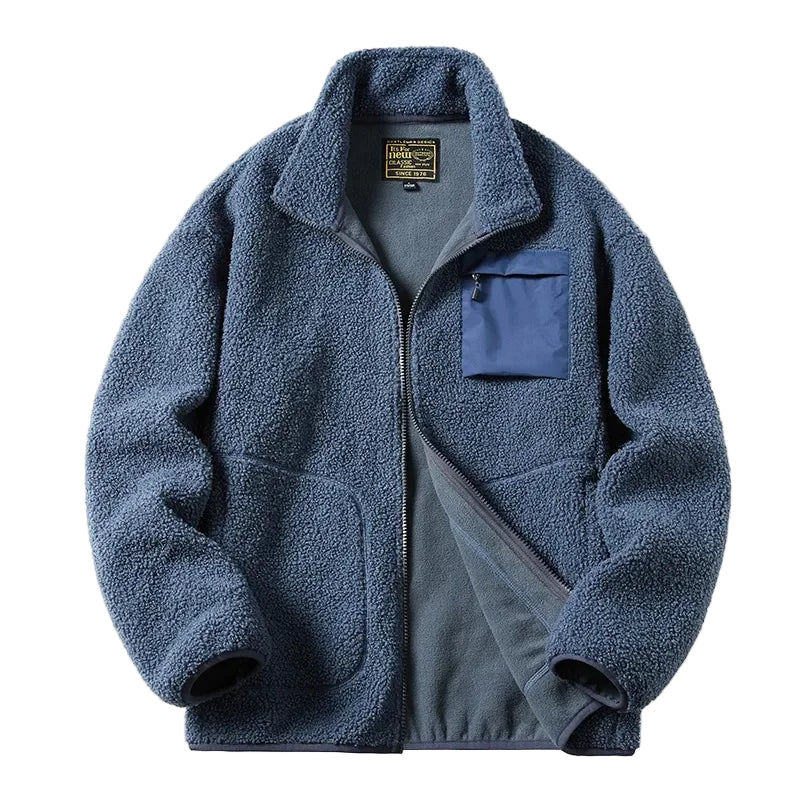 WW | Unisex Outdoor Style Fleece Jacket with Zipper and Chest Pocket - Ideal for Leisure & Everyday Wear