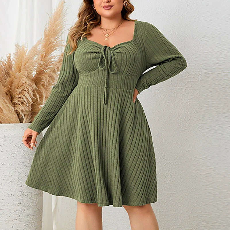 WW | Weiches Strickribbelkleid