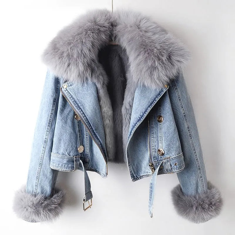 WW | Jeansjacke mit Warmem Kunstfell