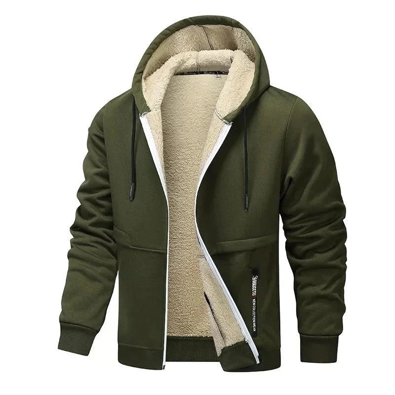 WW | Wärmende Kapuzenjacke mit Fleecefutter für Herren