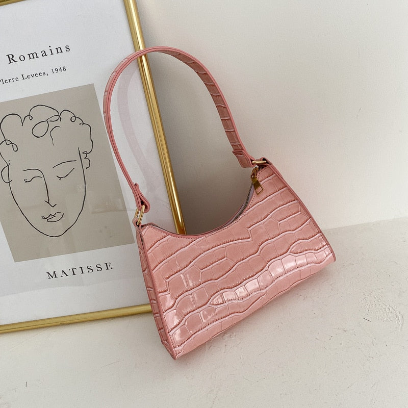 WW Modische Exquisite Einkaufstasche Tote Schultertaschen Einfarbig Kettentasche für Damen