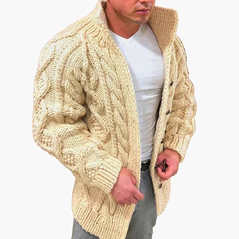 WW | Strickjacke mit Zopfmuster - Stilvolle Grobstrickjacke für Freizeit und Alltag