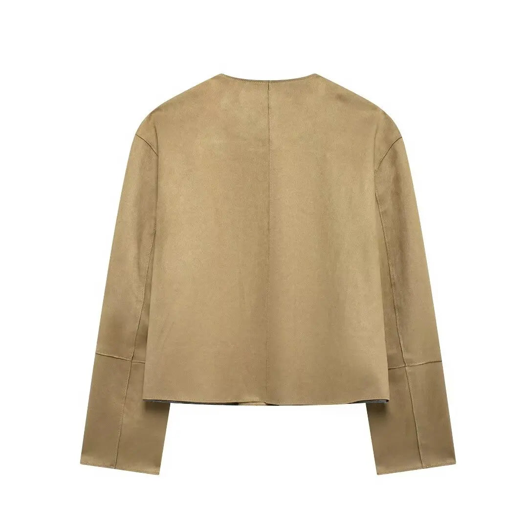 WW | Varsity Bomber Jacket with Minimalist Button Design