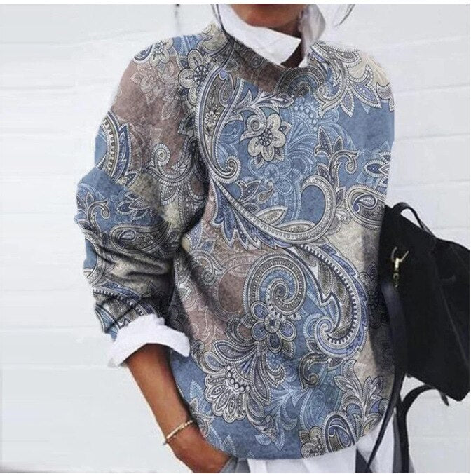 WW | Eleganter Damenpullover mit floralem Druck