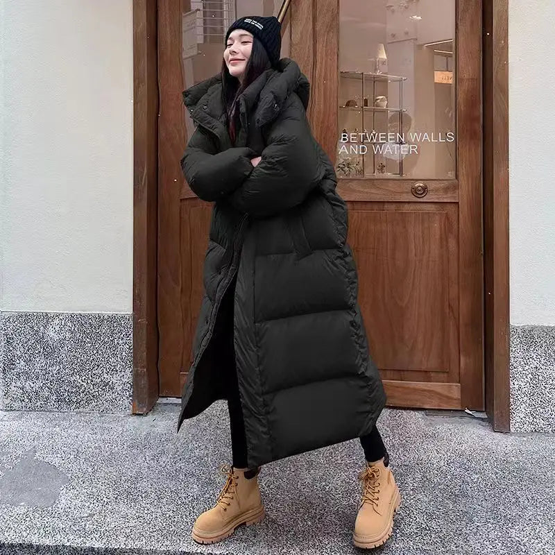 WW | Gefütterte Lange Pufferjacke für Frauen