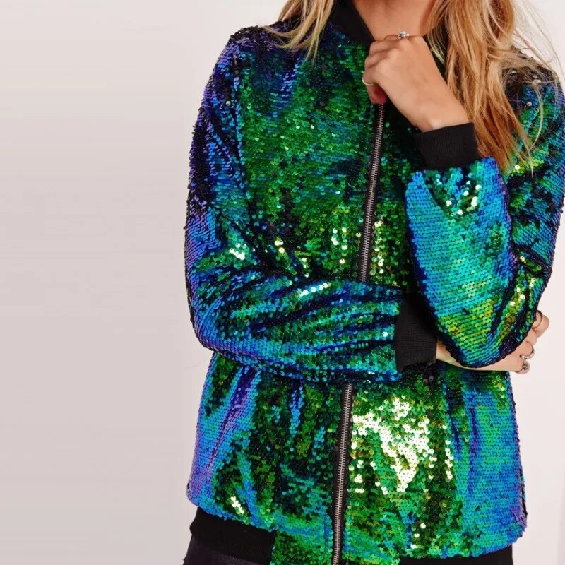 WW | Sequin bomber jacket