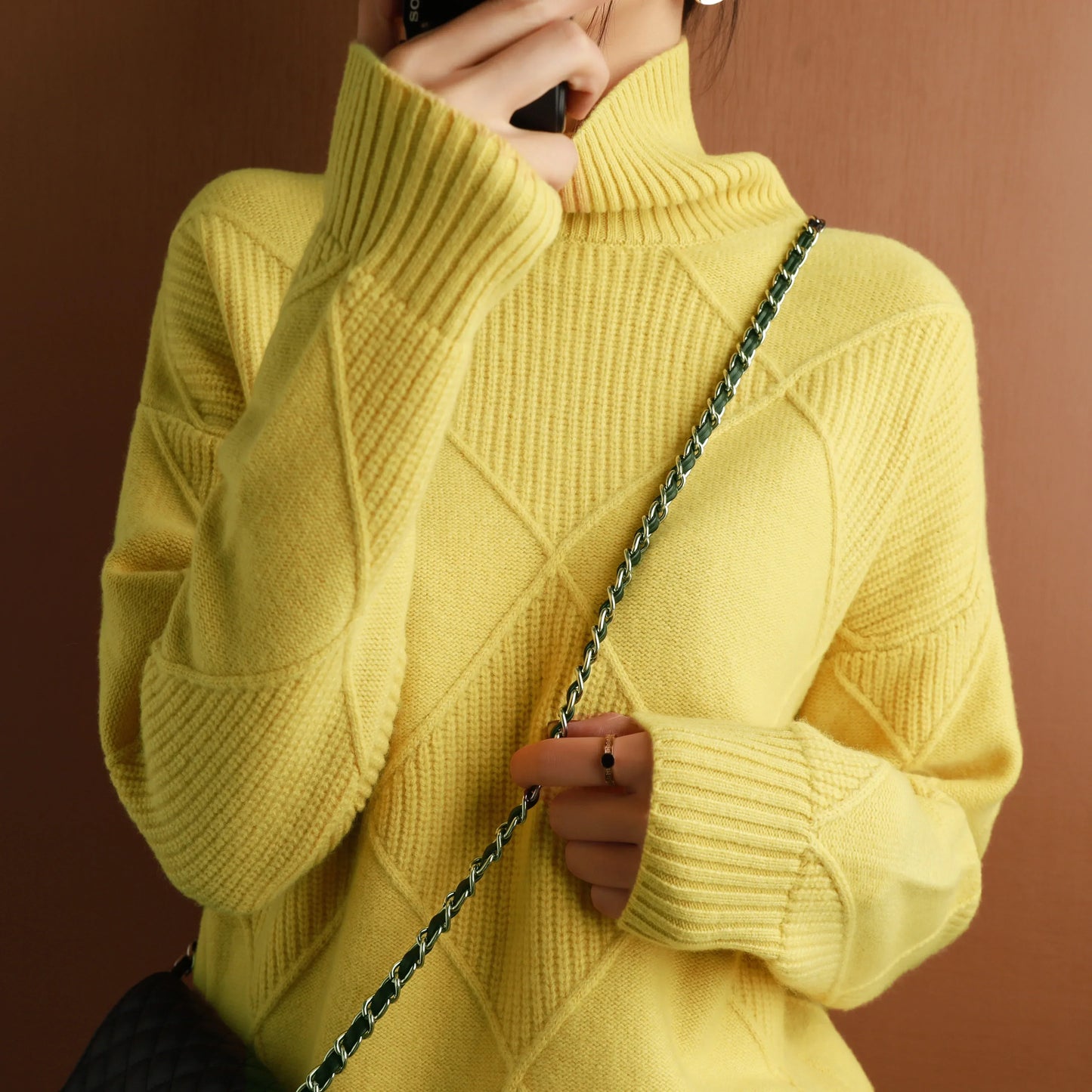 WW | ARGYLE ROLLNECK-PULLOVER