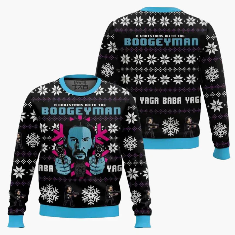 WW | Ugly Christmas Sweater - Funny "Wick-Mas" Sweater for Fans, Christmas, Party